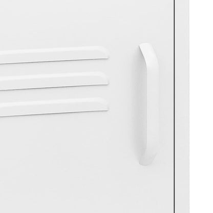 vidaXL Tables de chevet 2 pcs Blanc 35x35x51 cm Acier