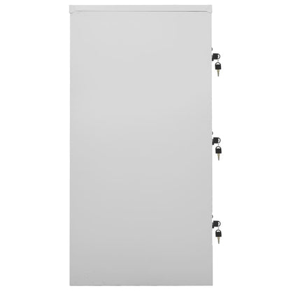 vidaXL Schließfachschränke 2 Stk. Hellgrau und Grün 90x45x92,5cm Stahl