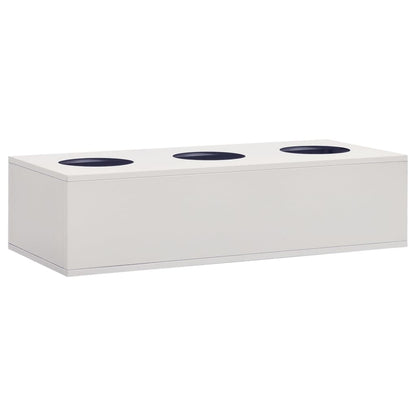 vidaXL Schrank mit Schiebetür & Pflanzkasten Grau 90x40x113 cm Stahl