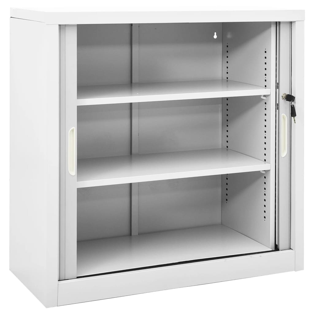 vidaXL Schrank mit Schiebetür & Pflanzkasten Grau 90x40x113 cm Stahl