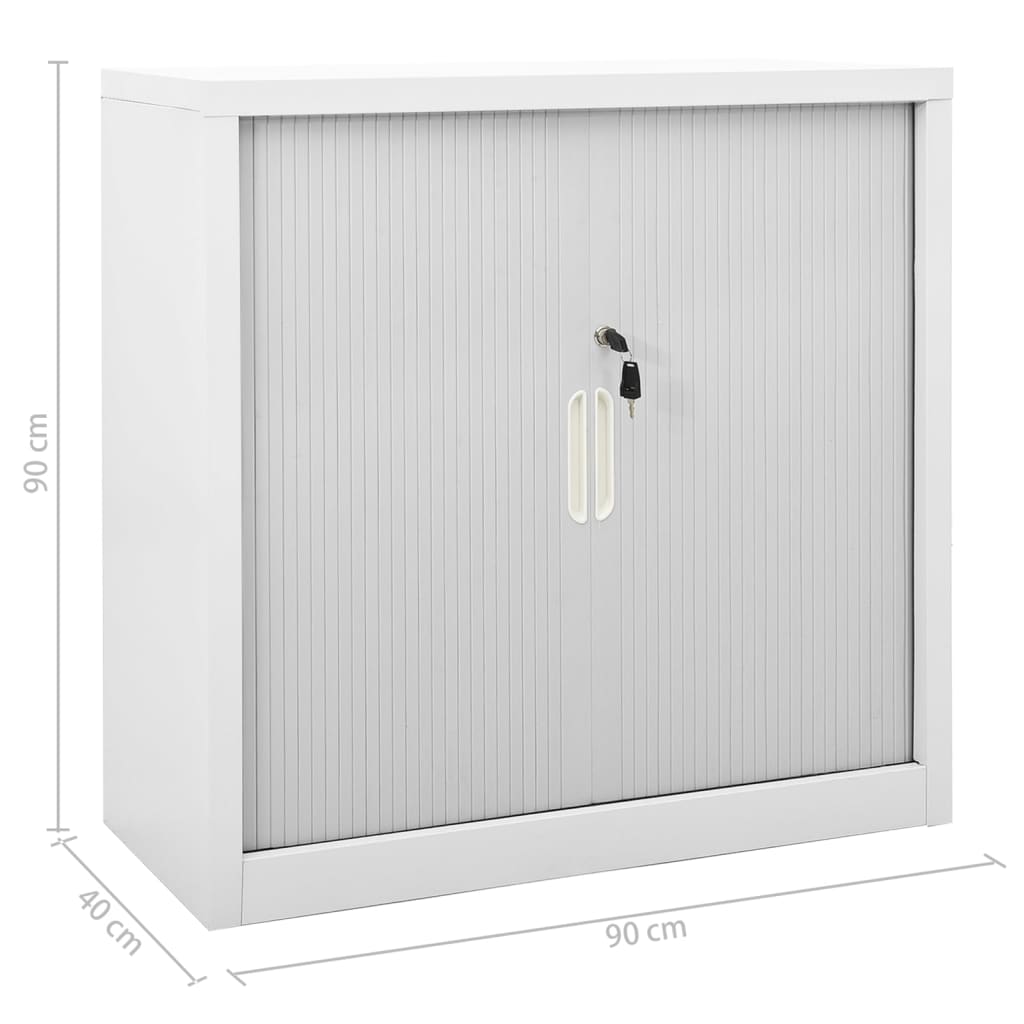 vidaXL Schrank mit Schiebetür & Pflanzkasten Grau 90x40x113 cm Stahl