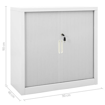 vidaXL Schrank mit Schiebetür & Pflanzkasten Grau 90x40x113 cm Stahl