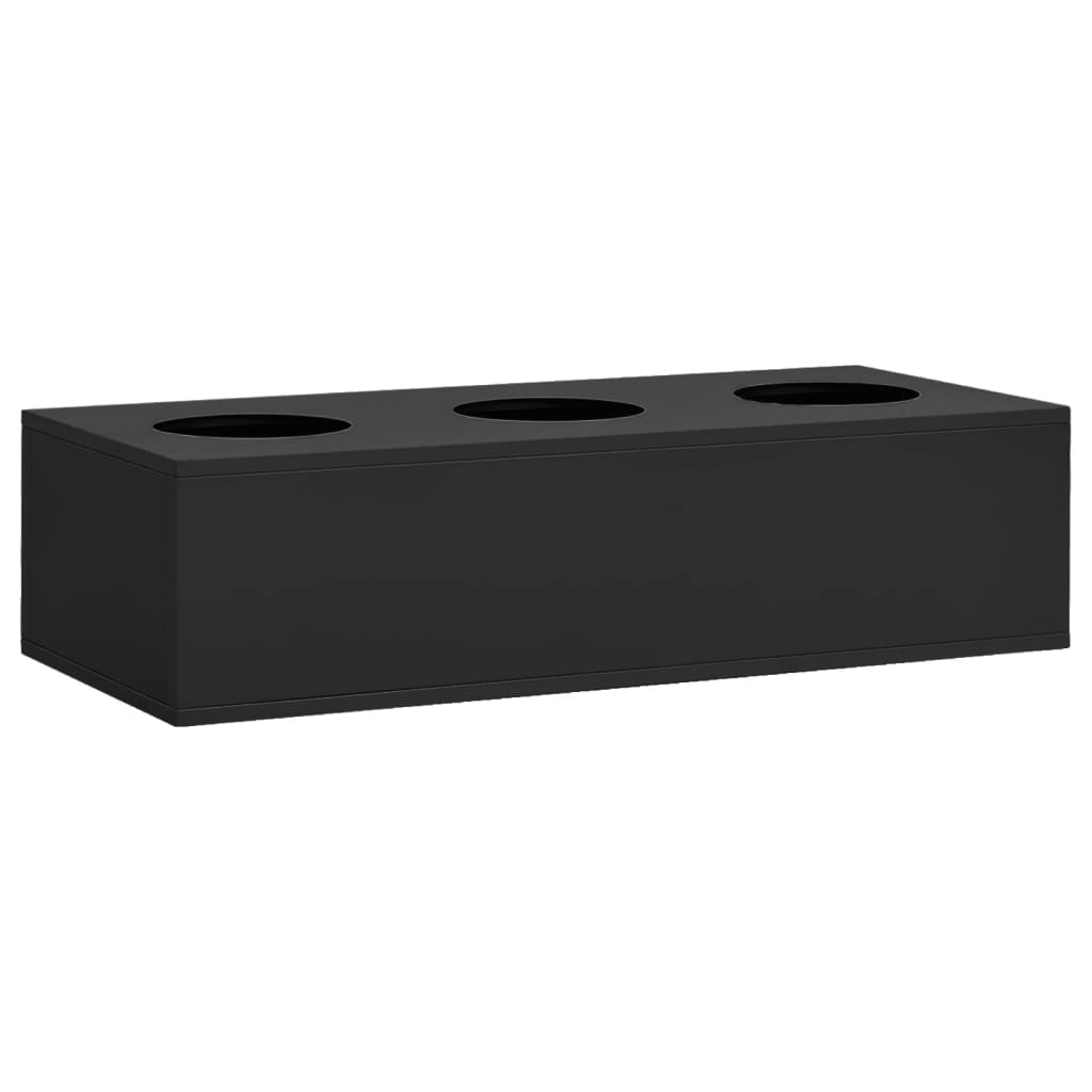 vidaXL Büroschrank mit Pflanzkasten Anthrazit 90x40x128 cm Stahl