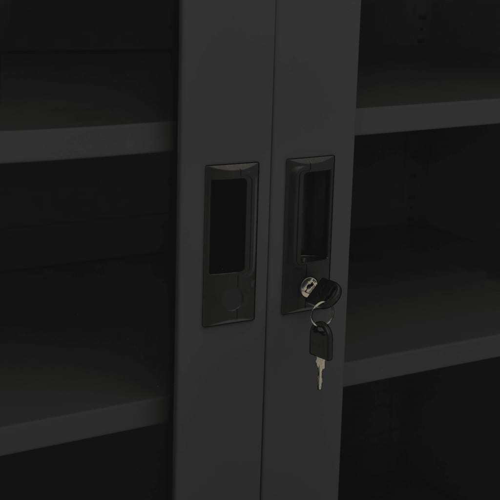 vidaXL Büroschrank mit Pflanzkasten Anthrazit 90x40x128 cm Stahl