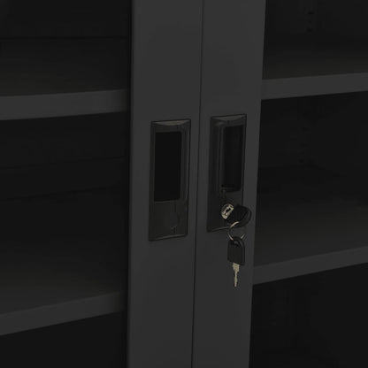 vidaXL Büroschrank mit Pflanzkasten Anthrazit 90x40x128 cm Stahl