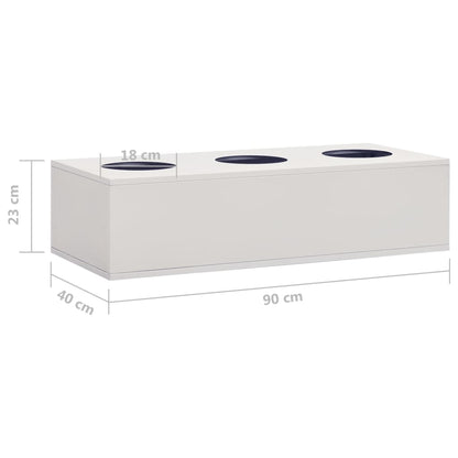 vidaXL Büroschrank mit Pflanzkasten Hellgrau 90x40x125 cm Stahl