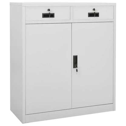vidaXL Büroschrank mit Pflanzkasten Hellgrau 90x40x125 cm Stahl
