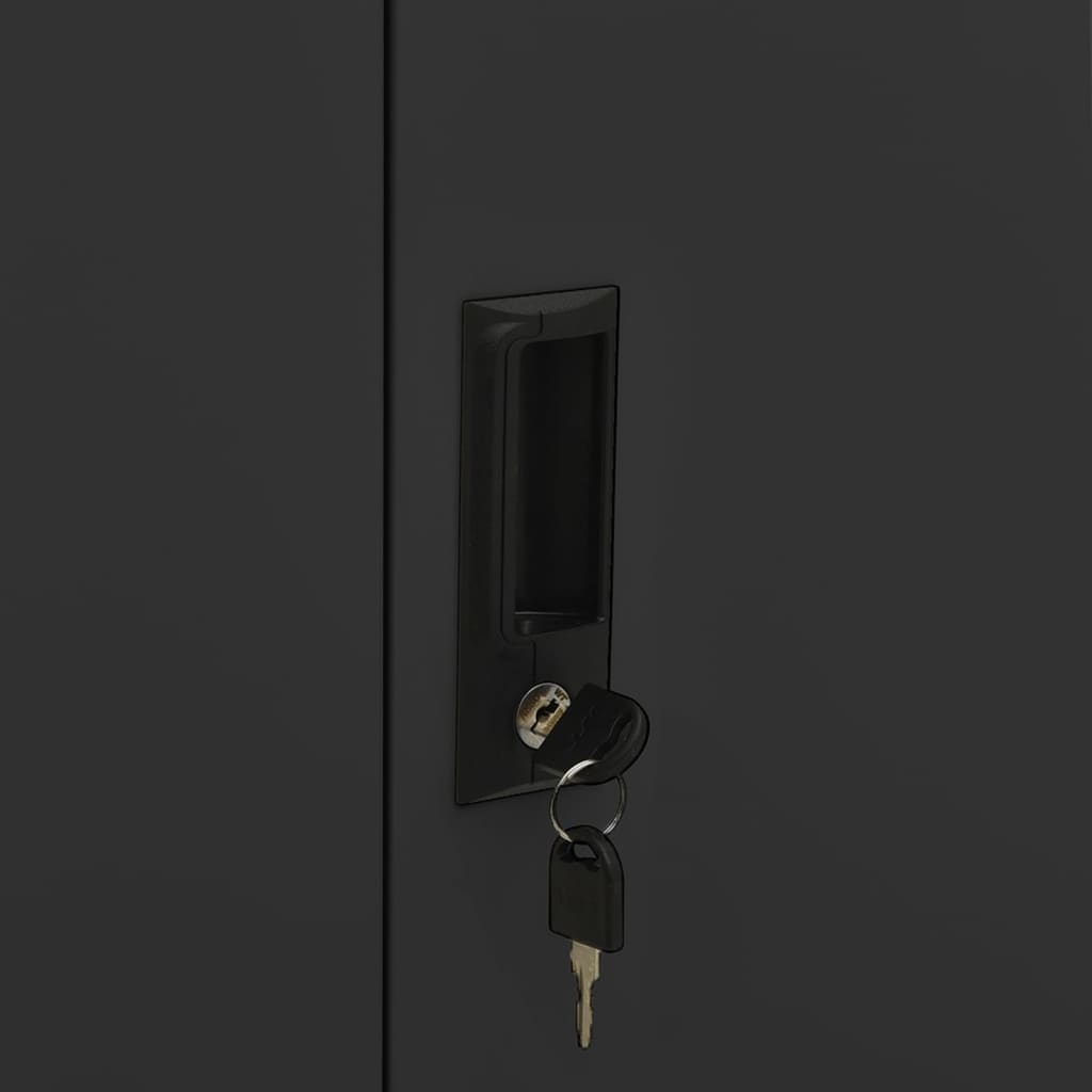 vidaXL Büroschrank mit Pflanzkasten Anthrazit 90x40x125 cm Stahl