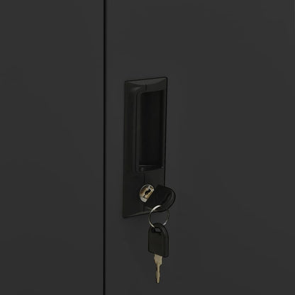 vidaXL Büroschrank mit Pflanzkasten Anthrazit 90x40x125 cm Stahl