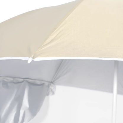 vidaXL Strandschirm mit Seitenteilen Sandfarbe 215 cm
