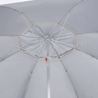 vidaXL Strandschirm mit Seitenteilen Sandfarbe 215 cm