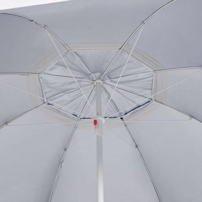 vidaXL Strandschirm mit Seitenteilen Blau 215 cm