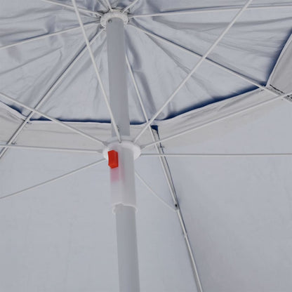 vidaXL Strandschirm mit Seitenteilen Blau 215 cm