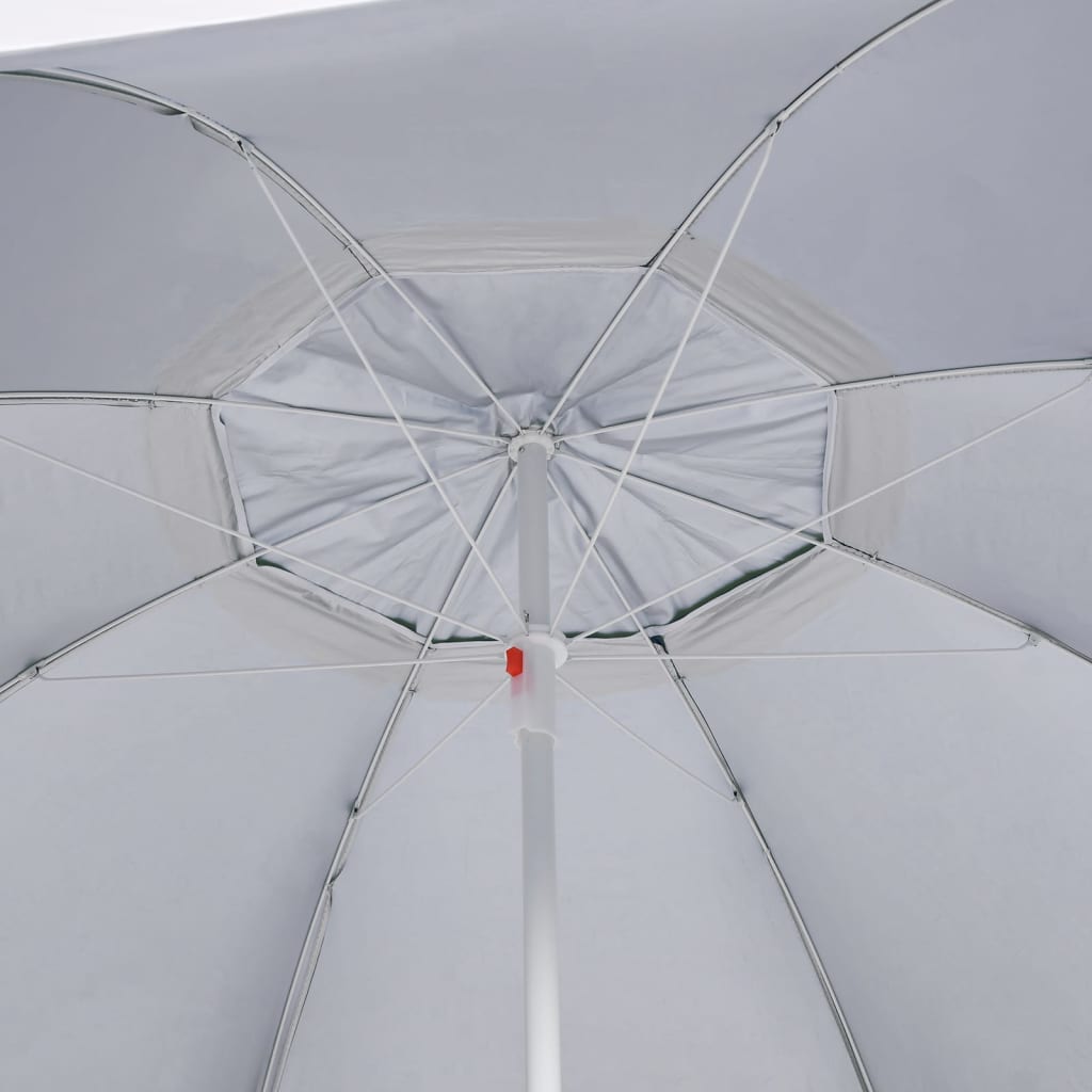 vidaXL Strandschirm mit Seitenteilen Grün 215 cm