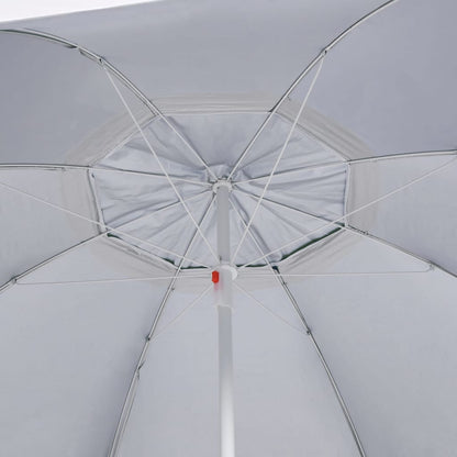 vidaXL Strandschirm mit Seitenteilen Grün 215 cm