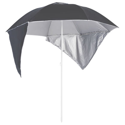vidaXL Strandschirm mit Seitenteilen Anthrazit 215 cm