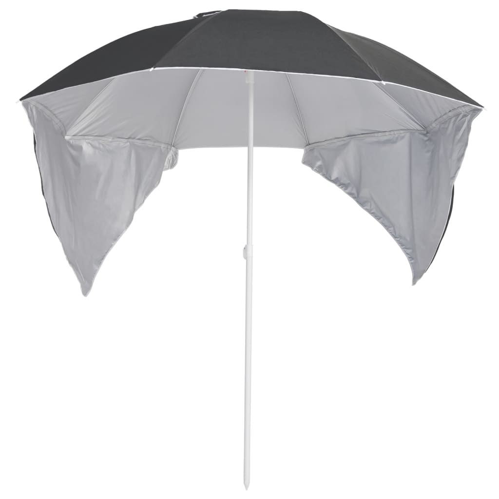 vidaXL Strandschirm mit Seitenteilen Anthrazit 215 cm