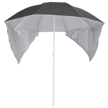 vidaXL Strandschirm mit Seitenteilen Anthrazit 215 cm