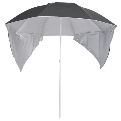 vidaXL Strandschirm mit Seitenteilen Anthrazit 215 cm