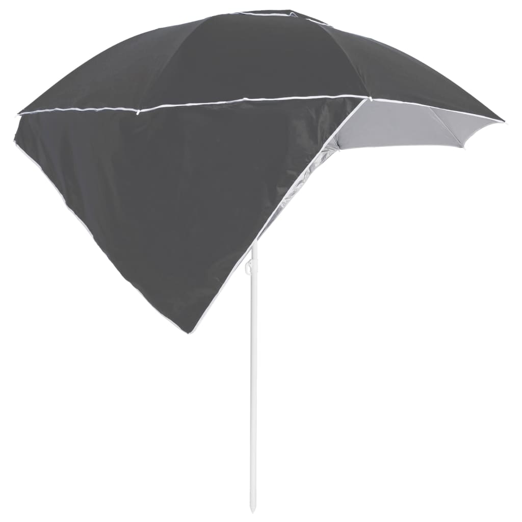 vidaXL Strandschirm mit Seitenteilen Anthrazit 215 cm