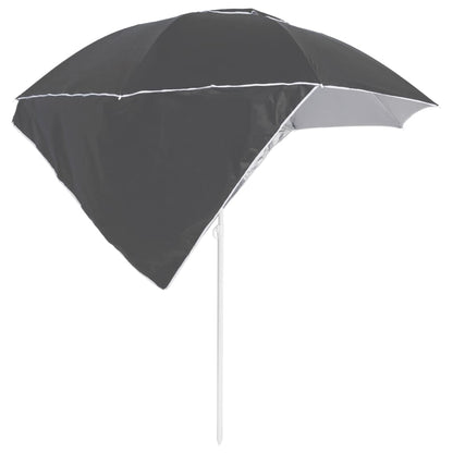 vidaXL Strandschirm mit Seitenteilen Anthrazit 215 cm