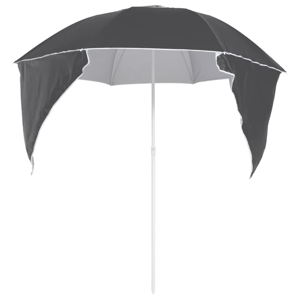 vidaXL Strandschirm mit Seitenteilen Anthrazit 215 cm