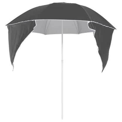 vidaXL Strandschirm mit Seitenteilen Anthrazit 215 cm
