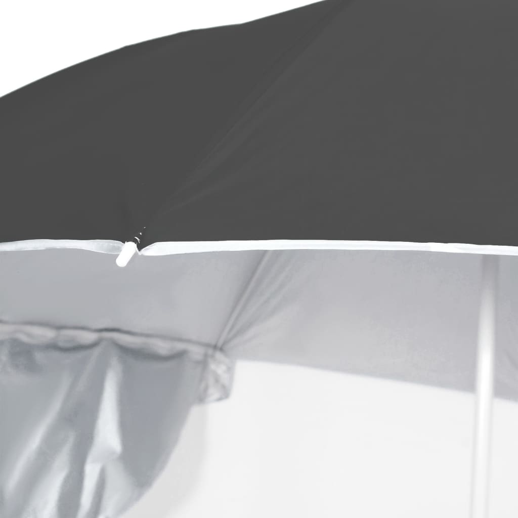 vidaXL Strandschirm mit Seitenteilen Anthrazit 215 cm