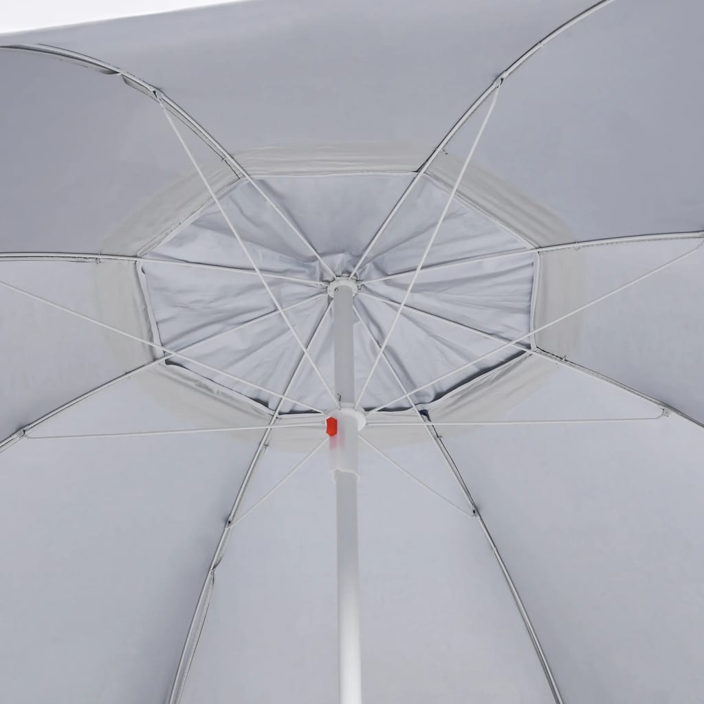 vidaXL Strandschirm mit Seitenteilen Anthrazit 215 cm