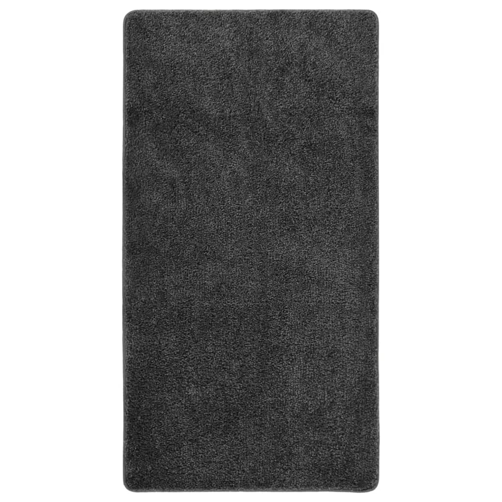 vidaXL Tapis shaggy gris foncé 80x150 cm Antidérapant