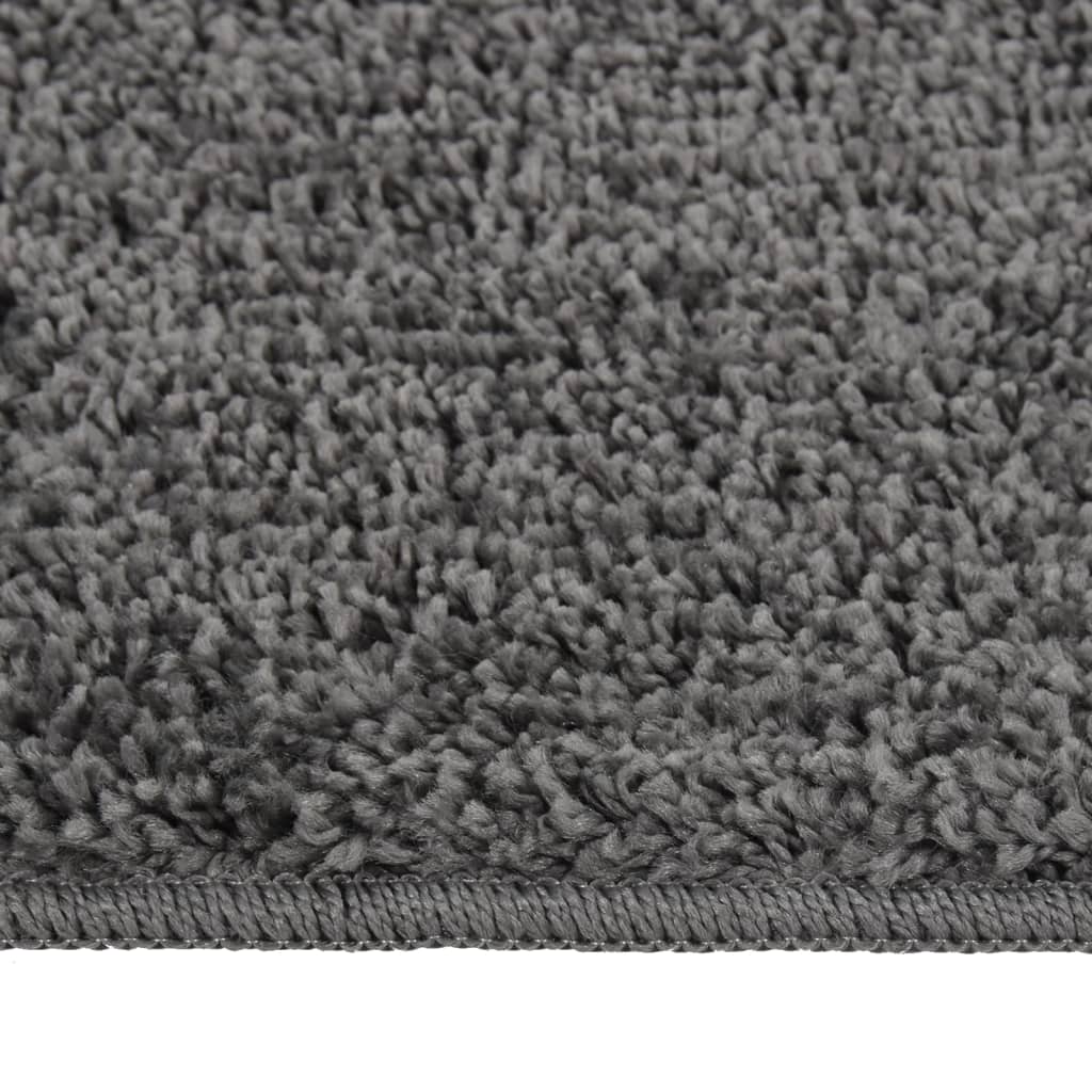 vidaXL Tapis shaggy gris foncé 80x150 cm Antidérapant