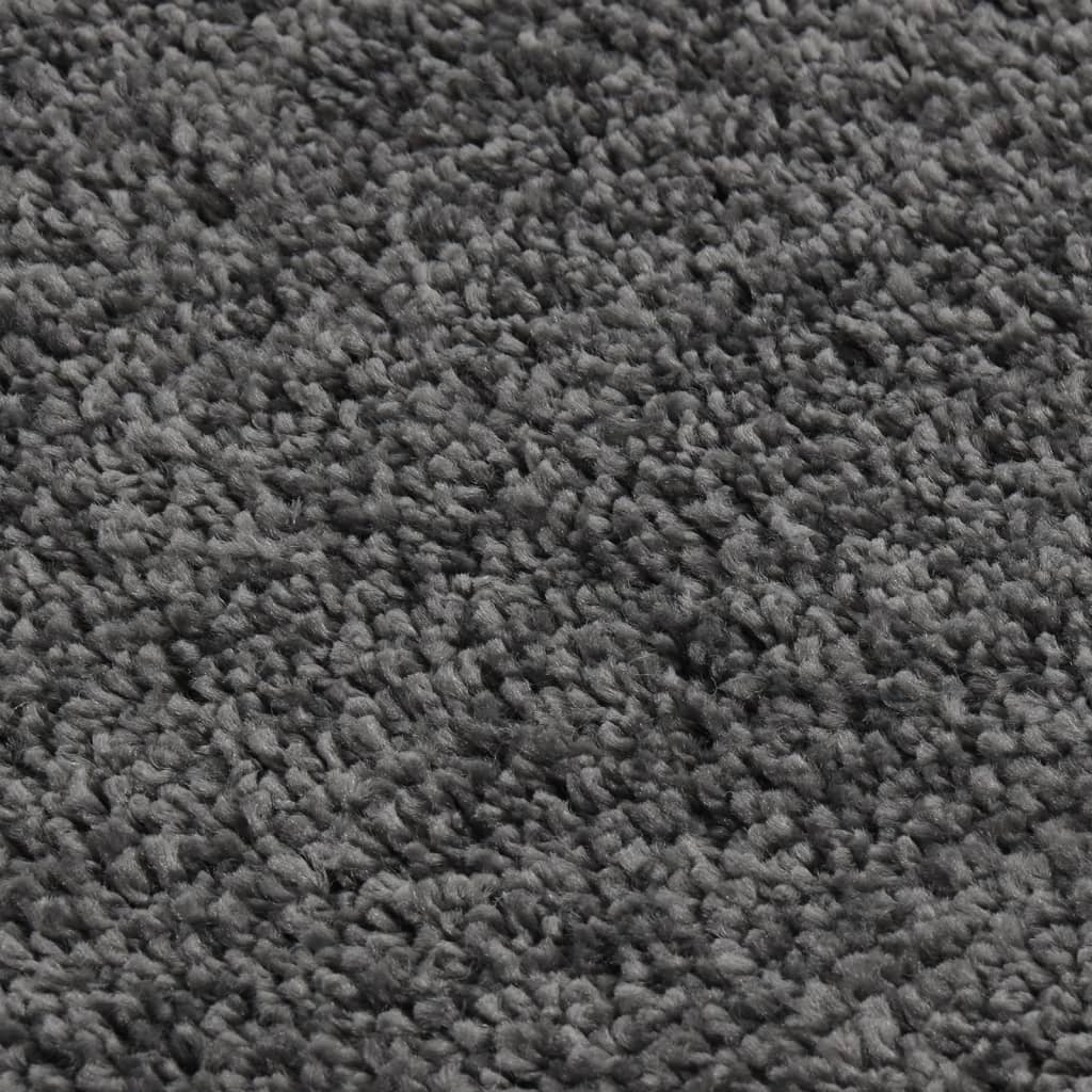 vidaXL Tapis shaggy gris foncé 80x150 cm Antidérapant