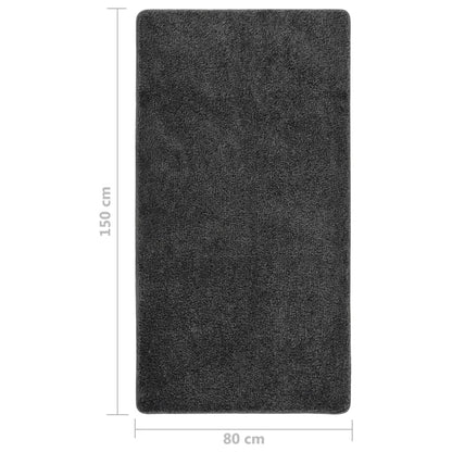 vidaXL Tapis shaggy gris foncé 80x150 cm Antidérapant