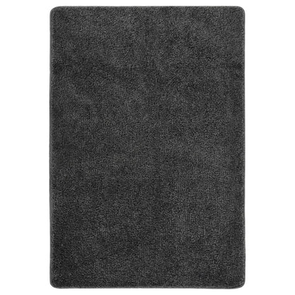 vidaXL Tapis à poils longs gris foncé 120 x 170 cm Antidérapant