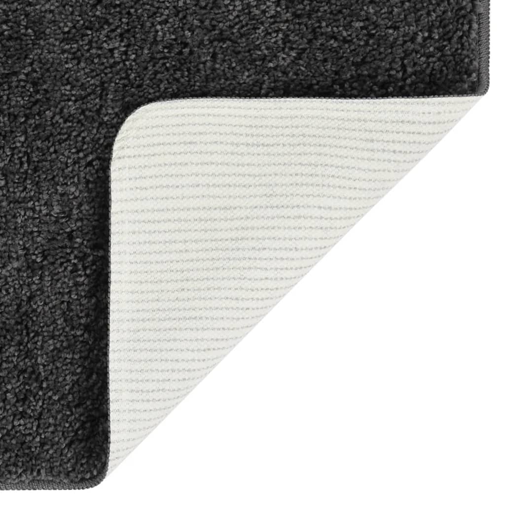 vidaXL Tapis à poils longs gris foncé 120 x 170 cm Antidérapant