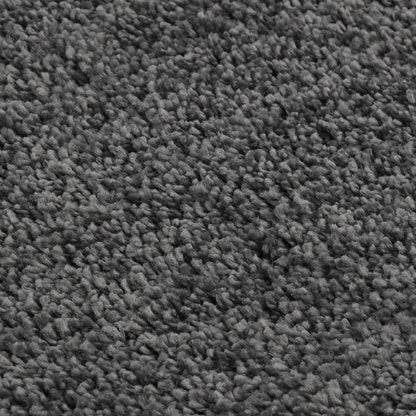 vidaXL Tapis à poils longs gris foncé 120 x 170 cm Antidérapant