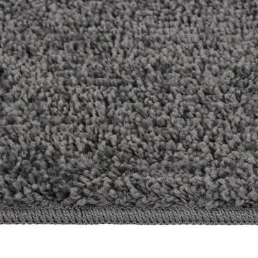 vidaXL Tapis à poils longs gris foncé 140x200 cm Antidérapant