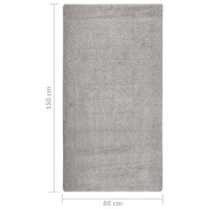 vidaXL Tapis shaggy gris clair 80x150 cm antidérapant