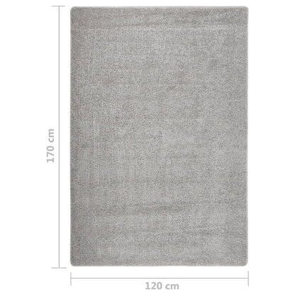 vidaXL Tapis shaggy Gris clair 120x170 cm Antidérapant