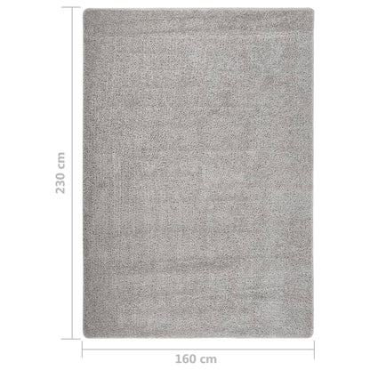 vidaXL Tapis à poils longs gris clair 160x230 cm Antidérapant