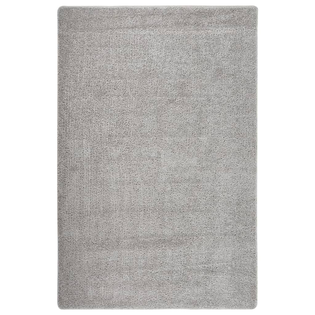 vidaXL Tapis à poils longs gris clair 200x290 cm Antidérapant