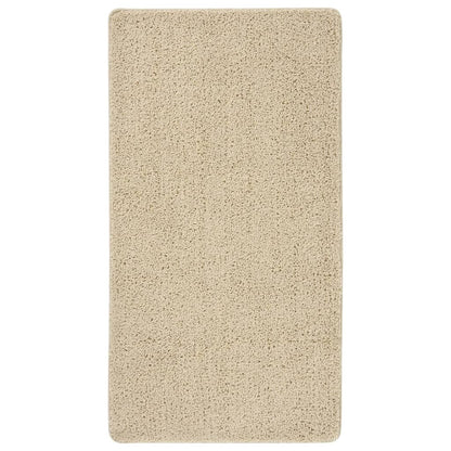 vidaXL Shaggy-Teppich Creme 80x150 cm Rutschfest