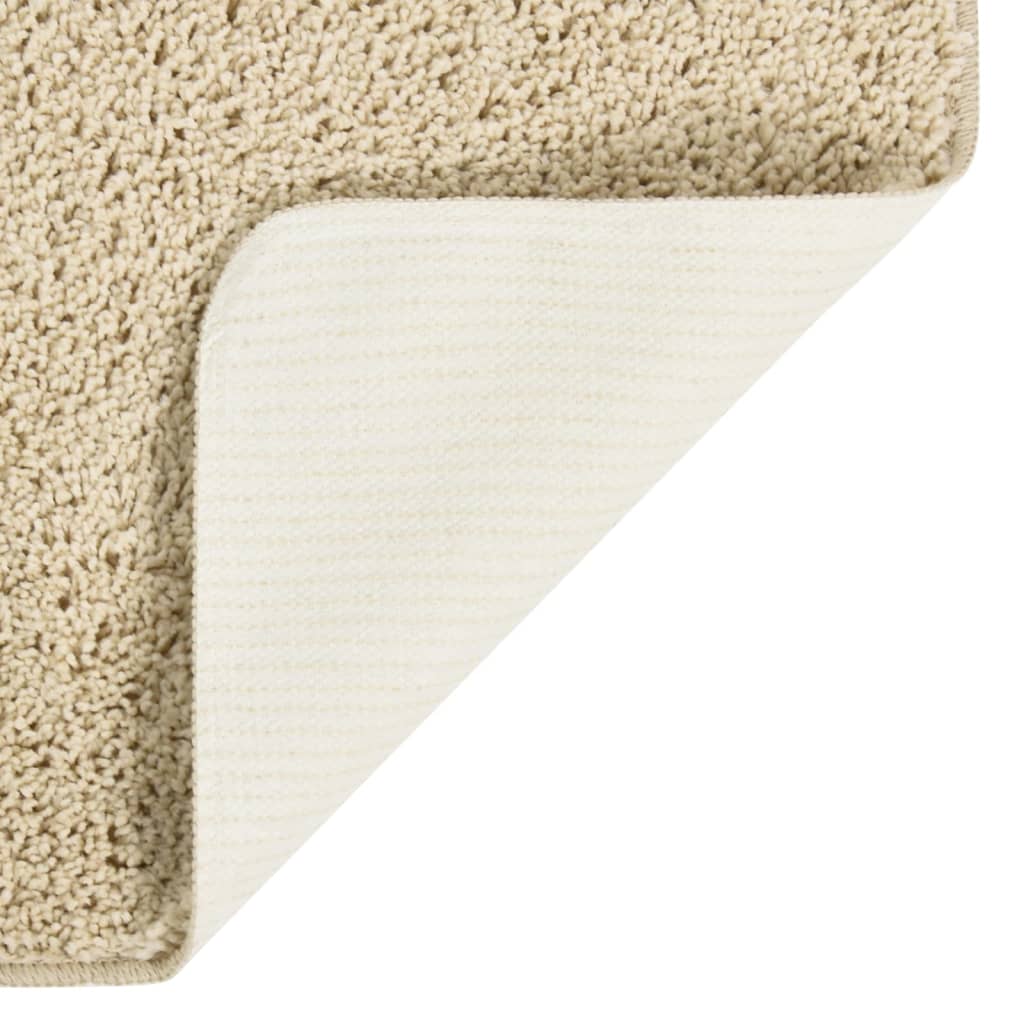 vidaXL Shaggy-Teppich Creme 80x150 cm Rutschfest