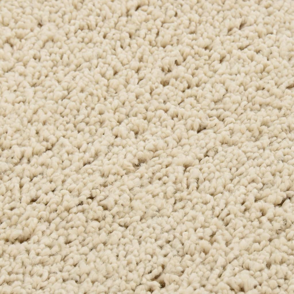 vidaXL Tapis à poils longs crème 120x170 cm antidérapant