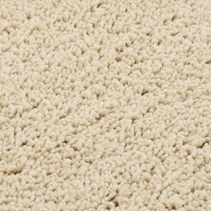 vidaXL Tapis à poils longs crème 120x170 cm antidérapant