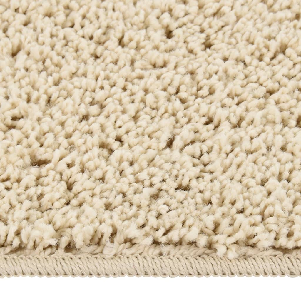 vidaXL Tapis shaggy crème 160x230 cm Antidérapant