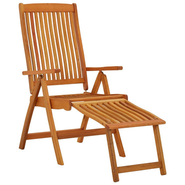 vidaXL Chaises de jardin pliantes avec repose-pieds 2 pcs Bois d'eucalyptus