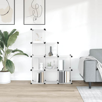 Regalsystem mit 9 Würfeln Transparent PP