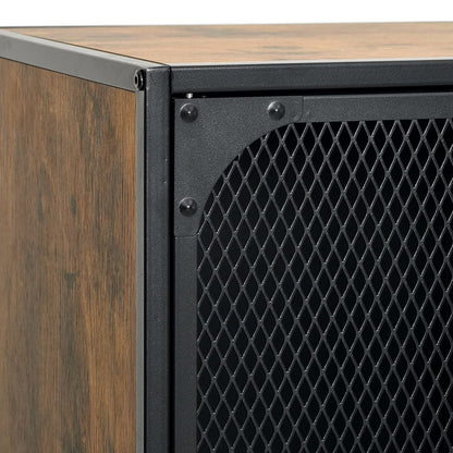 vidaXL Lagerschränke 2 Stk. Rustikal Braun 72x36x82 cm Metall und MDF