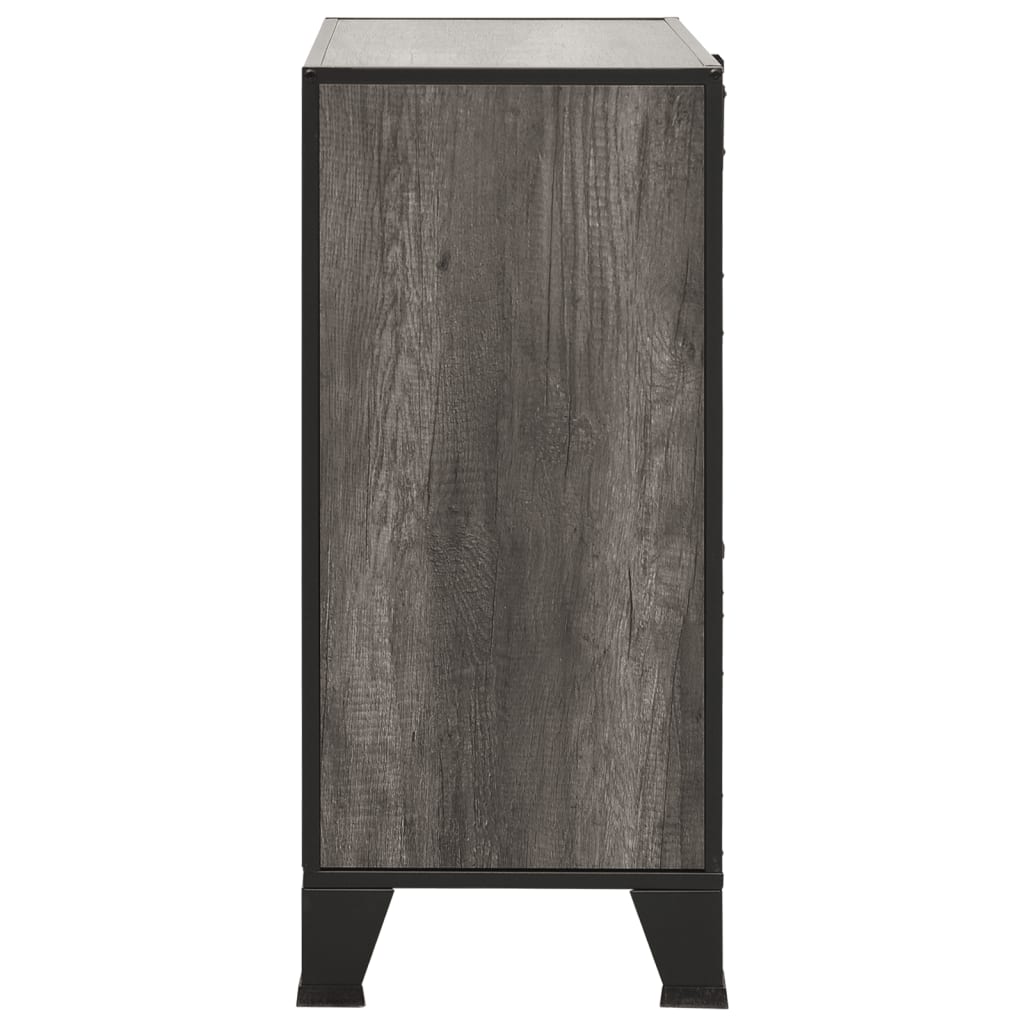 vidaXL Lagerschränke 2 Stk. Grau 72x36x82 cm Metall und MDF